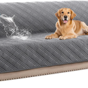 H.VERSAILTEX 100% Waterproof Couch Covers for 3 Cushion Couch Sofa Modern Sofa Slipcovers with Elastic Straps Thick Soft Furniture Protector Pet Friendly(Sofa, Grey/Beige)