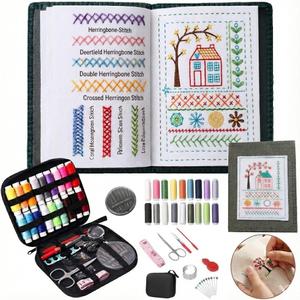 2026 New Embroidery Stitch Book Kit,Portable All Scenario Embroidery Stitch Book,Comes with a Complete Toolkit and Instructional Tutorial, Mother's Day Gift for Beginners Craft Lovers (1 PCS)