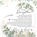 SUCHAGIFT Gifts for Daughter - Daughter Gifts from Parents - Birthday, Christmas, Wedding, Graduation Gifts for Daughters - To My Daughters from Dad Mom, Father Mother Gift - Acrylic Plaque, Pack Of 2