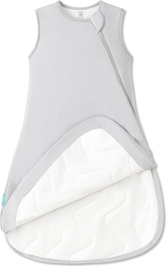 PurComfy Supersoft Sleep Sack 1.0 TOG, Premium Bamboo Viscose Baby Sleeping Bag 2-Way Zipper Sleep Sack Baby Wearable Blanket (0-3 Months, Dolphin)