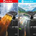 12V Car Heater,Portable Car Heater for Vehicle, 12V Car Heater Portable, Portable Heater for Car, 360 Rotatable Car Defroster Windshield Heater Plugs into Cigarette Lighter(Black Gold)