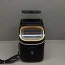 Countertop Ice Cube Maker Machine with External Water Tank, 16Pcs/5Mins, 34Lbs/Day, 2 Ways to Add Water, Portable Compact Small Ice Maker with Auto-Cleaning,Perfect for Home/Kitchen/Camping/RV (BLACK)