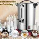 Coffee Percolator Large Coffee Maker 155 Cups Commercial Coffee Urn Electric Industrial Coffee Maker Hot Water Dispenser Machine for Catering, Church, Restaurant Dual Layer Stainless Steel 1500W 120V