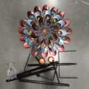 DREAMYSOUL Colorful Wind Spinner 38Inches, Metal Garden Pinwheels for Yard and Garden, Decorative Wind Spinners for Outdoor Patio Yard Lawn