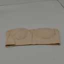 ANGOOL Strapless Bras for Women Wirefree Non-Slip Tube Top Invisible Bralette Seamless Padded Bandeau Bra (XX-Large, Beige)