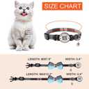Breakaway Cat Collar with Bell & Bow Tie Soft Cotton Adjustable Kitten Collar with QR Code ID Tag for Indoor and Outdoor Cat (Pink)