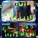 CroBlissful Mini Alien Figures Glow in The Dark Small Little Tiny Aliens Figurine to Hide and Seek for Space Party Favor Prank Rubber Toys Bulk Gifts Goodie Bag Fillers Cake Topper (Fun, 60 Pcs)