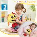 Cute Retro Game Ghost Plush and Yellow Plush Toy with Long Legs – Funny Ghost Stuffed Plush Doll – 6 Inch Soft Plush Gift for Kids and Adults