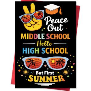 8th Grade Graduation Gifts Card for Boys Girls,Funny 2026 Middle School Graduation Cards Gifts Decorations for Son Daughter Granddaughter Grandson Niece Nephew Family Teens