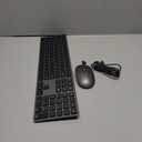 Amazon Basics Ultra Premium Wireless Keyboard and Mouse Combo, Rechargeable, Full-Size with Number Pad, Sleek Design, Plug and Play, Quiet Typing, 2.4GHz USB Receiver, Black (QWERTY)