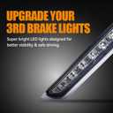Third 3rd Brake Light LED for 2007-2014 Chevy Tahoe Suburban/GMC Yukon, High Mount Rear Brake Lights Assembly for 07-14 Yukon XL, Waterproof Center Cab Lamp Stop Light (Clear)