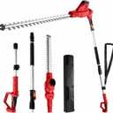 Pole Hedge Trimmer for Milwaukee M18 Battery (No Battery) | Extension Pole (7.84-9.74FT), 16.14" Laser-Cut Blade, 135 Rotating Head, Overload Protection, Shoulder Strap Included