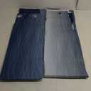 Estelar Textiler Navy Blue and Greyish White Blackout Curtains for Bedroom 84 Inches Long, Full Room Darkening Grommet Curtains for Living Room,Thermal Insulated Ombre Drapes,52Wx84L,2 Panels