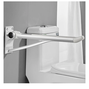 Bathroom Grab Bar, 29.5 Inch Toilet Support Medical Safety Toilet Grab Bar,Foldable Skid Resistance Handicap Bathroom Accessories Seat Support for Disability and Elderly Assistance