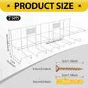2 Pack Wall Mounted Sundry Jars Organizer Rack, Metal Storage Shelf Holds 5 Containers(Jars Not Included), Bathroom Wall Shelf for Salon, Clinic & Lab, Space Saving Apothecary Holder