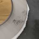 HYYTEIBL 27.5" Round Marble Top Dining Table, White Stone Top and Sturdy Metal Base, Modern Style for Dining Room, Living Room, Coffee Room