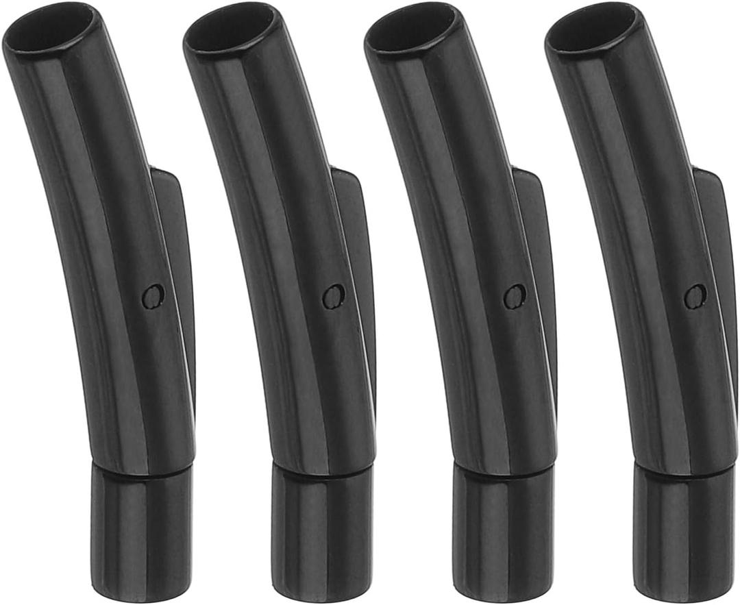 uxcell Leather Cord End Clasp, 4Pcs 3mm Hole Column Clasps Connectors, Stainless Steel Clasps Closures Leather Cord Buckle for Making DIY Supplies Crafts, Black5mm
