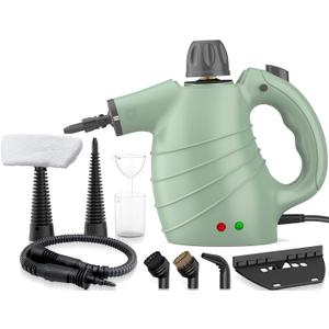 Steam Cleaner, Pressurized Multi-Surface Handheld Steam Cleaner with Safety Lock, Chemical-Free Steam Cleaner for Home with 10 Accessories, Steamer for Cleaning Floor, Upholstery, Couch, Grout & Car