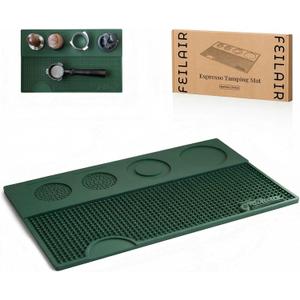 Espresso Tamping Mat, Silicone Coffee Bar Mats for Countertop,Espresso Tamping Station, Non-slip Dish Drying Mat,Espresso Machine Accessories,Espresso Organizer (Green15.7"x9.8"x0.4")