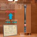 Torque Wrench 3/8 Dual Range Scales 10-110 Ft-Lb/13.56-149.14Nm, 3% Precision, 72 tooth Dual-direction Torque Wrenchs for Bike, Motorcycle and Car Repair