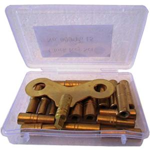 Brass Blessing 18 Piece Clock Winding Key Set - Original Brass, Odd/Even Number (5020)
