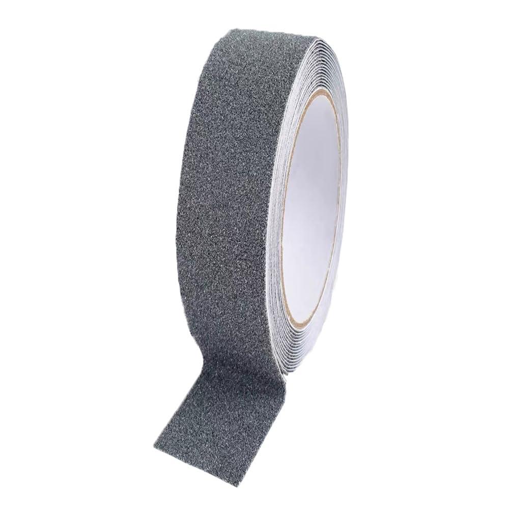 Grip Tape Anti Slip Tape 1 Inch, 33 Feet, Grey Heavy Duty Non Skid Tape for Stairs Outdoor/Indoor, Waterproof Safety Adhesive Strips Roll for Ramp Traction Tread Staircases, 80 Grit