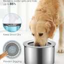 Heouvo 2.6 Gallon Large Dog Water Bowl No Spill,Anti Digging Lid & Rubber Bottom Spill Proof Dog Bowl, Anti Splash Mess Dripless Slow Drinking Stainless Steel Water for Sloppy Messy Drinkers Car