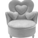 Openable Sofa Jewelry Box Couch Jewelry Box,Miniature Sofa Velvet Chair Earrings Necklace Bracelet Storage Box, Gift for Girls and Women Jewelry Box(Gray)