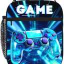 Video Game Lunch Bag for Boys Girls Insulated Game Lunch Box For Kids Teen Adult Reusable Kids Lunchbox for School Work Office Travel Picnic Hiking Waterproof Leakproof Portable Fits Most Bento Boxes (One Size)