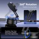 Electric Vacuum Suction Car Phone Holder, 360 Rotation Magnetic Phone Holder for Car Foldable Strong Suction Adjustable Car Phone Mount Stand for iPhone16/15/14/13/12(Not Charge Phone)