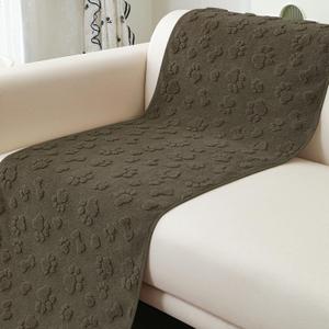 Foxdecor Couch Cover Non Slip Sofa Cover for Pets Chocolate 28 x 82 Inch | Couch Pad Pet Couch Cover Washable Furniture Protector for Living Room Recliner Sofa Seat Protector for Dogs and Cats