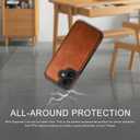 DJDUCK Designed for iPhone 17 Case Wallet with Card Holder, [Magnetic Clasp Cover] [RFID Blocking Leather Protection] Shockproof Women Men Cases 6.3 Inch for Apple 17 Light Brown