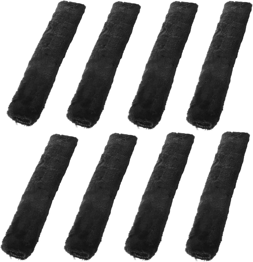 Tegeme 8 Pcs Motorcycle Tie Down Straps Soft Loop Synthetic Sheepskin Plush Soft-Tye Covers Protect Paint and Chrome Surfaces from Scratches