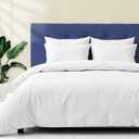 Ashton Sheets Egyptian Cotton King Size Duvet Cover Only - Luxury 600 Thread Count Egyptian Cotton Soft Sateen Weave Comforter Cover, Zipper Closure & Corner Ties (1 Pc, White, King/California King)