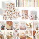 Mooliwe 24 Sets Positive Affirmation Gifts Bulk, Boho Self Care Package-pocket Tissues, Notepads, Ballpoint Pens & Organza Bags, Encouragement Gifts for Women, Employees, Teachers, Coworkers