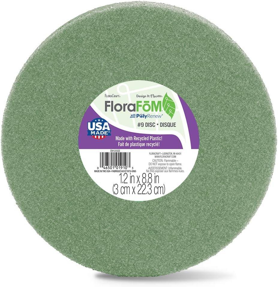 FloraCraft FloraFōM Disc 1.2 Inch x 8.8 Inch Green
