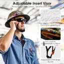 Structure Full Brim Hard Hat with Glasses and Cooling Towel Adjustable Ventilation Reflective Helmet ANSI Z89.1 Type OSHA Approved 6 Point Hanging Helmet for Industrial, Free size