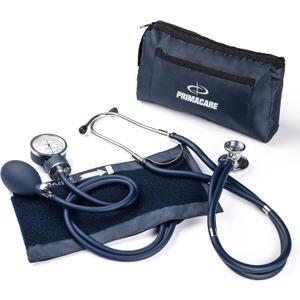 Primacare DS-9181-BL Professional Aneroid Sphygmomanometer and Sprague Rappaport Stethoscope, Manual Blood Pressure Kit with Cuff and Carrying Case, Blue