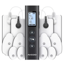 AVCOO 30 Modes TENS EMS Unit Compact Muscle Stimulator for Pain Relief of Back, Shoulder, Neck, Rechargeable & Portable Dual Channel EMS Muscle Stimulator with 30 Intensity Levels, 12 Electrode Pads