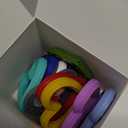 Motionchic 16 Pcs Valentine Silicone Beadable Rings 65mm Heart Silicone Focal Bead Ring Loop Bulk with 2 Hole for Jewelry Making DIY Keychains Car Charm Necklaces Lanyards Hanging Ornaments