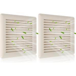 Calvana (2-Pack) C350GN Bathroom Fan Cover with Springs, 8-3/4" x 9-1/8" Exhaust Fan Replacement Grille, Compatible with Broan-NuTone, Fits Models 690 693 VC305C3N VC307C2N, 695 and 696N, White