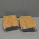 Prosumer's Choice Glass Food Storage Containers with Bamboo Lids (Pack of 2) - Stackable Meal Prep Container - Airtight Glass Food Containers with Lids - Reusable Lunch Pack - 36 Oz