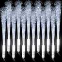 miikoul 64 Pcs Fiber Optic Wands White Glow Sticks LED Wedding Wand Light up Party Favor Sticks Flashing Wands with 3 Light Modes for neon Party Wedding Baby Shower Birthday Party Supplies