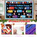 Funrous 71 Pcs Winter Bulletin Board Set Holidays Around the World Board with Christmas Chinese New Year Kwanzaa Diwali Hanukkah Winter Solstice Cutouts for Xmas Party School Classroom Home Wall Decor