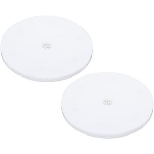 PATIKIL 7 Inch Heavy Rotating Swivel Stand, 2Pcs 360 Rotation Lazy Susan Turntable with Steel Ball Bearings for Model Base Rotating Plants TV Computers Monitors, White