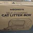 MeoWant Self-Cleaning Cat Litter Box, 106L Extra-Large Space Low Entrance Automatic Cat Litter Box Perfect for Multiple Cats, Safety Sensor, Anti-Pinch, APP Control, Odor Free with Mat & Liner
