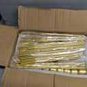 Matte Gold Candle Holders Bulk Painted Gold Metal Candlesticks Fit 0.8 Inch Taper Candles Decorative Metal Candelabra for Wedding Home Holiday Anniversary Party Dinning Table Decors (Set of 36)
