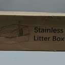 2 Pack XL Stainless Steel Litter Box with High Sides for Large Cat
