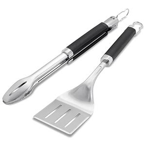 Weber Precision Tongs & Spatula Grilling Tool Set, Stainless Steel