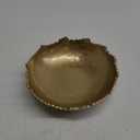 Red Co. 8.75 Gold Moon Decorative, Asymmetrical Torn, Hammered Metal Centerpiece Bowl with Sculpted Edges